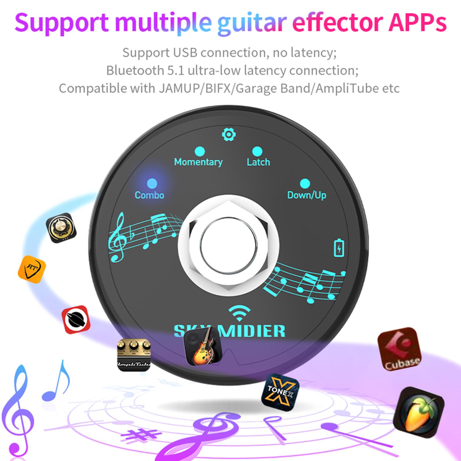 Педаль для перелистывания страниц, беспроводная педаль для перелистывания страниц с возможностью зарядки через USB, совместимая с Bluetooth педаль для перелистывания страниц